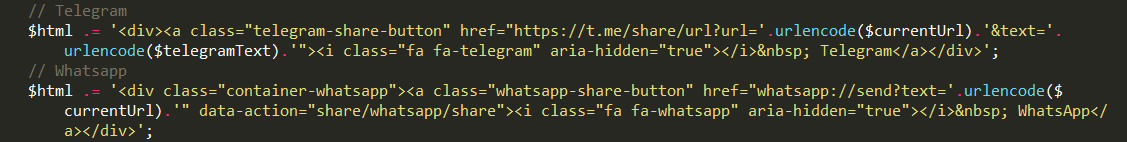Código fuente de los botones para Telegram y WhatsApp|link=index.html