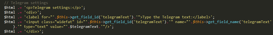 Código fuente del formulario para Telegram|link=index.html